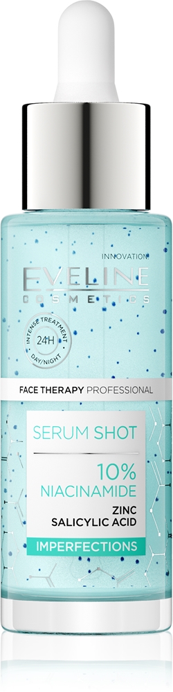 

Сыворотка для лица Serum Shot 10% с ниацинамидом для жирной и проблемной кожи Eveline Cosmetics, 30 мл
