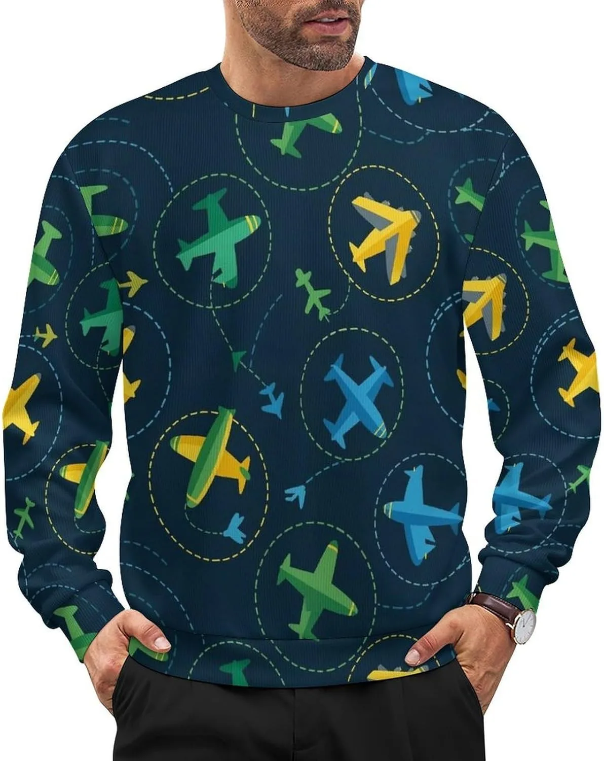 

Мужской вязаный свитер Casual Textured Pullover с длинными рукавами Meaudiwes