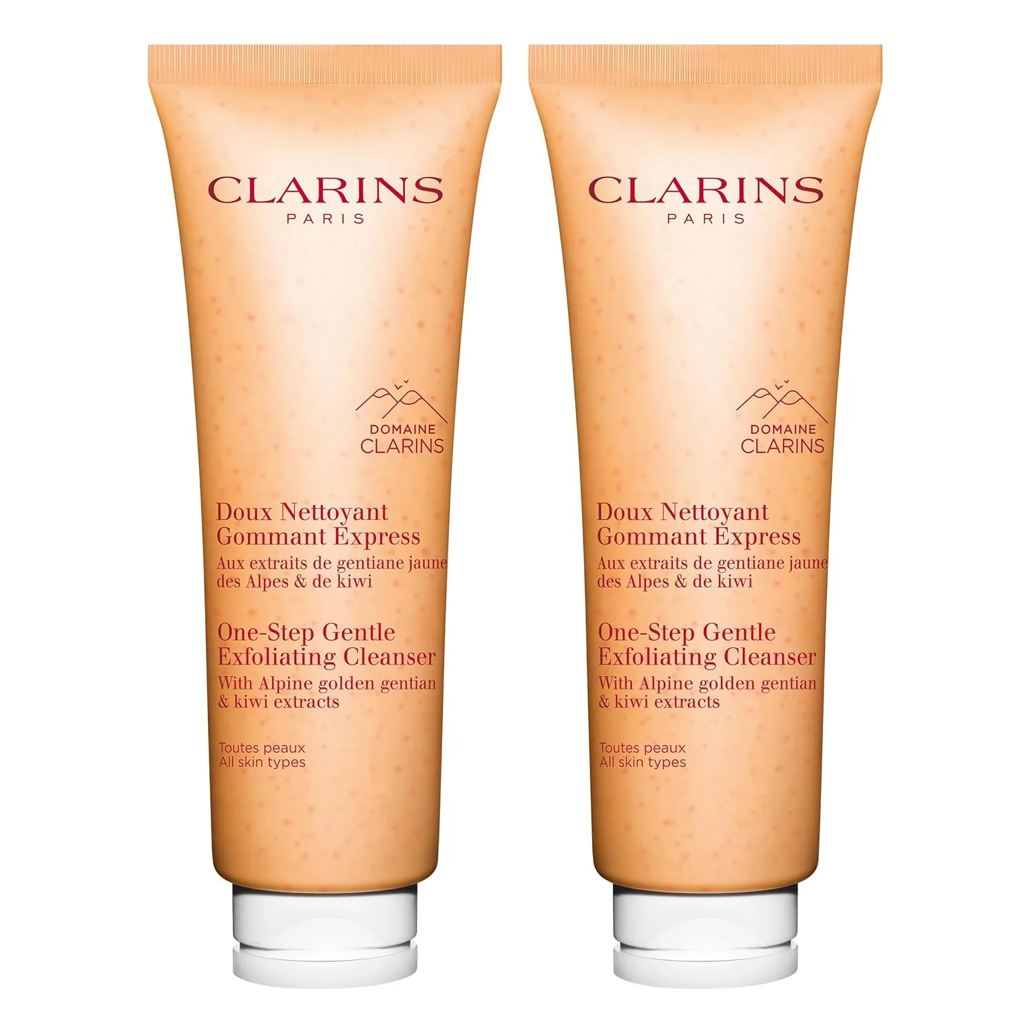 Clarins One-Step Gentle Exfoliating Cleanser - 3-в-1 очищающее средство, средство для снятия макияжа и скраб, усиливает сияние, с растительными эксфолиирующими гранулами, для всех типов кожи, 122 г