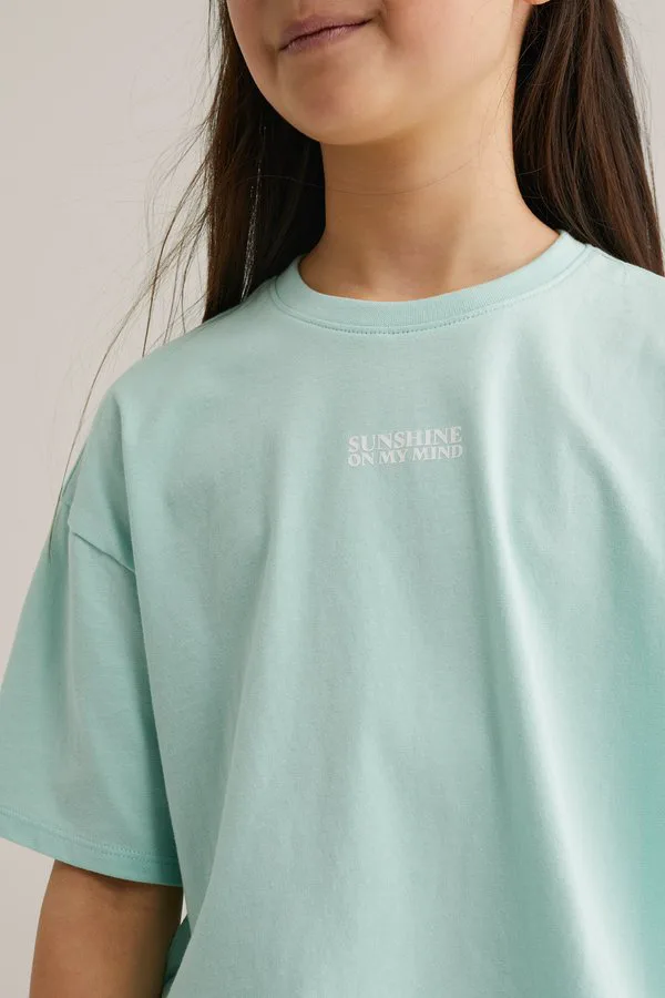 Футболка с принтом We Fashion, Mint Green — фото 2