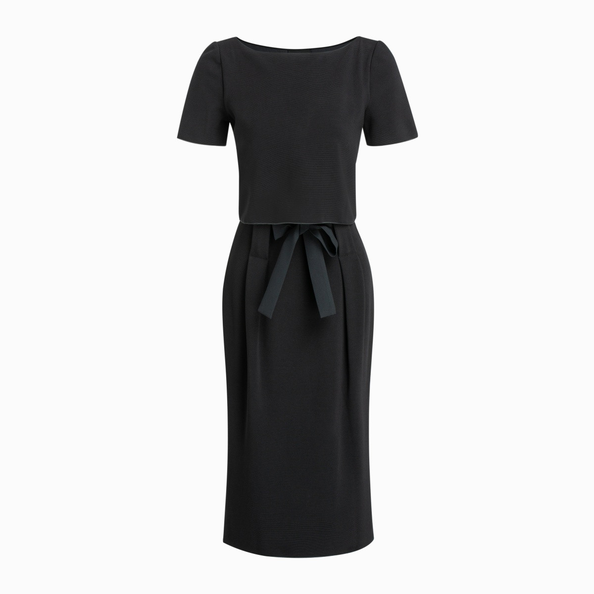 

EMPORIO ARMANI Летнее платье с коротким рукавом SS21 черное