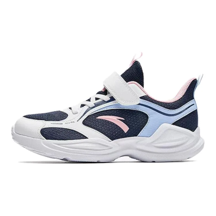 Детские кроссовки для бега из искусственной кожи и текстиля unisex ANTA, New Ink Blue/Anta White/Danube Blue-2