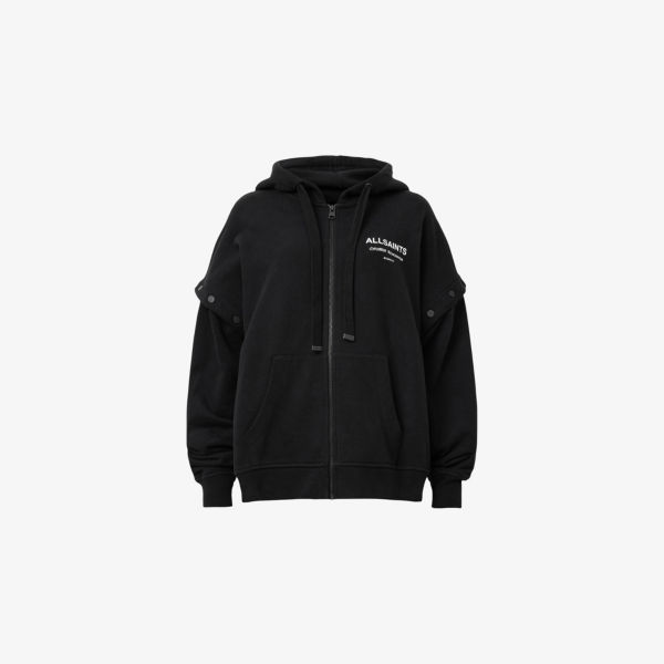 

Оверсайз худи Omnium Amphia из хлопкового джерси Allsaints, черный