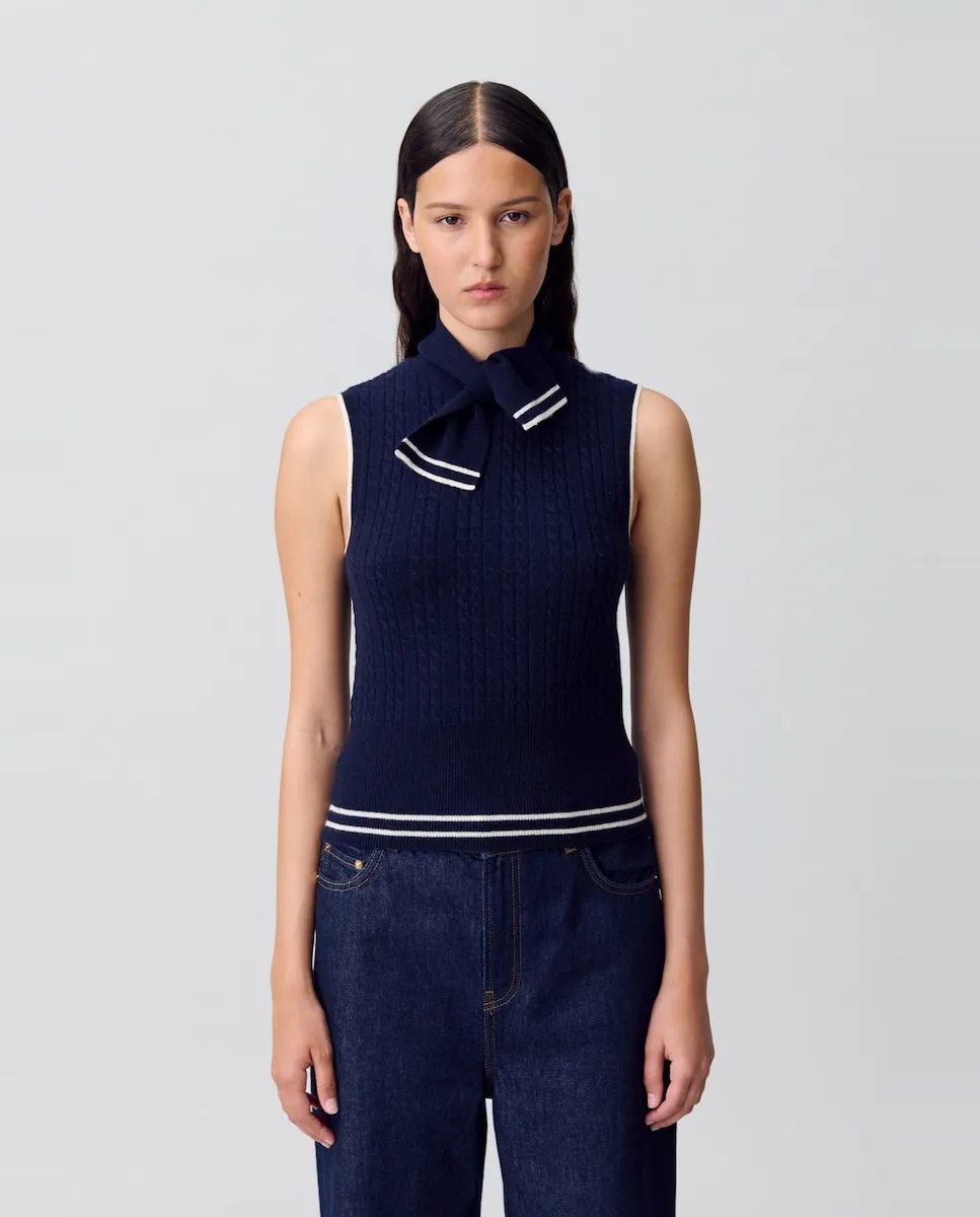 

Женский безрукавный жилет Claudie Pierlot, темно-синий