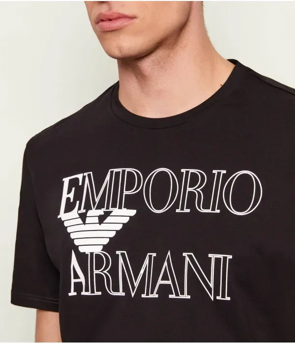 Футболка regular fit Emporio Armani, черный — фото 4