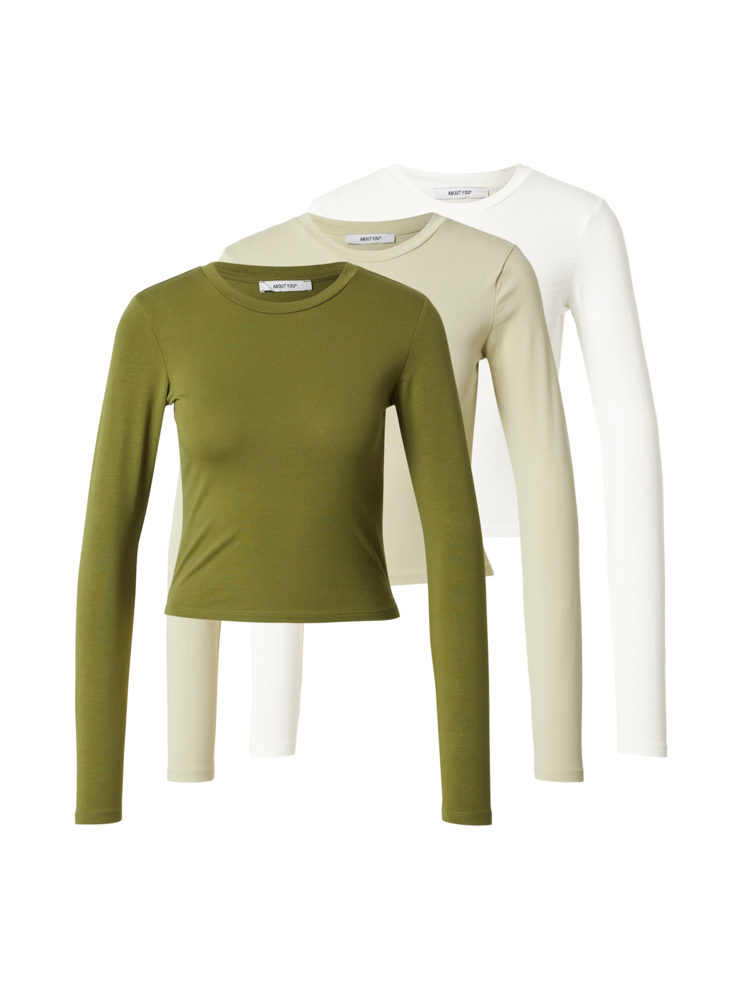 

ABOUT YOU Лонгслив 'Lotti' в цвете бежевый, хаки, слоновая кость