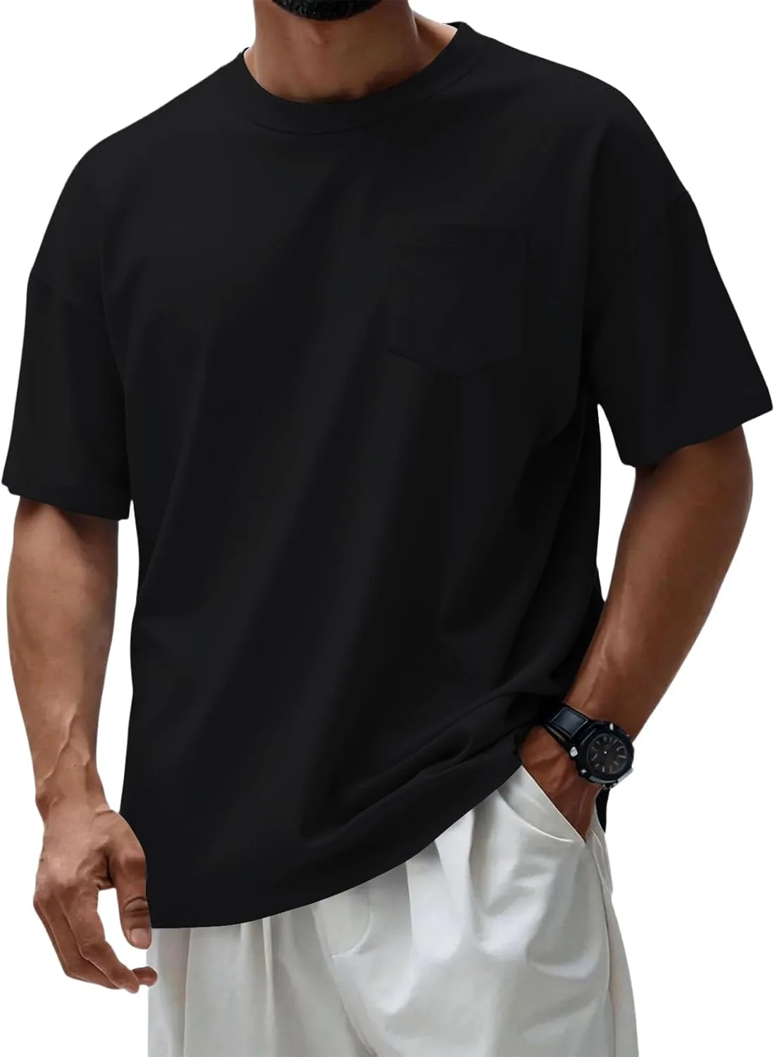 

Мужская футболка с круглым вырезом Wrinkle Free Casual lopmou