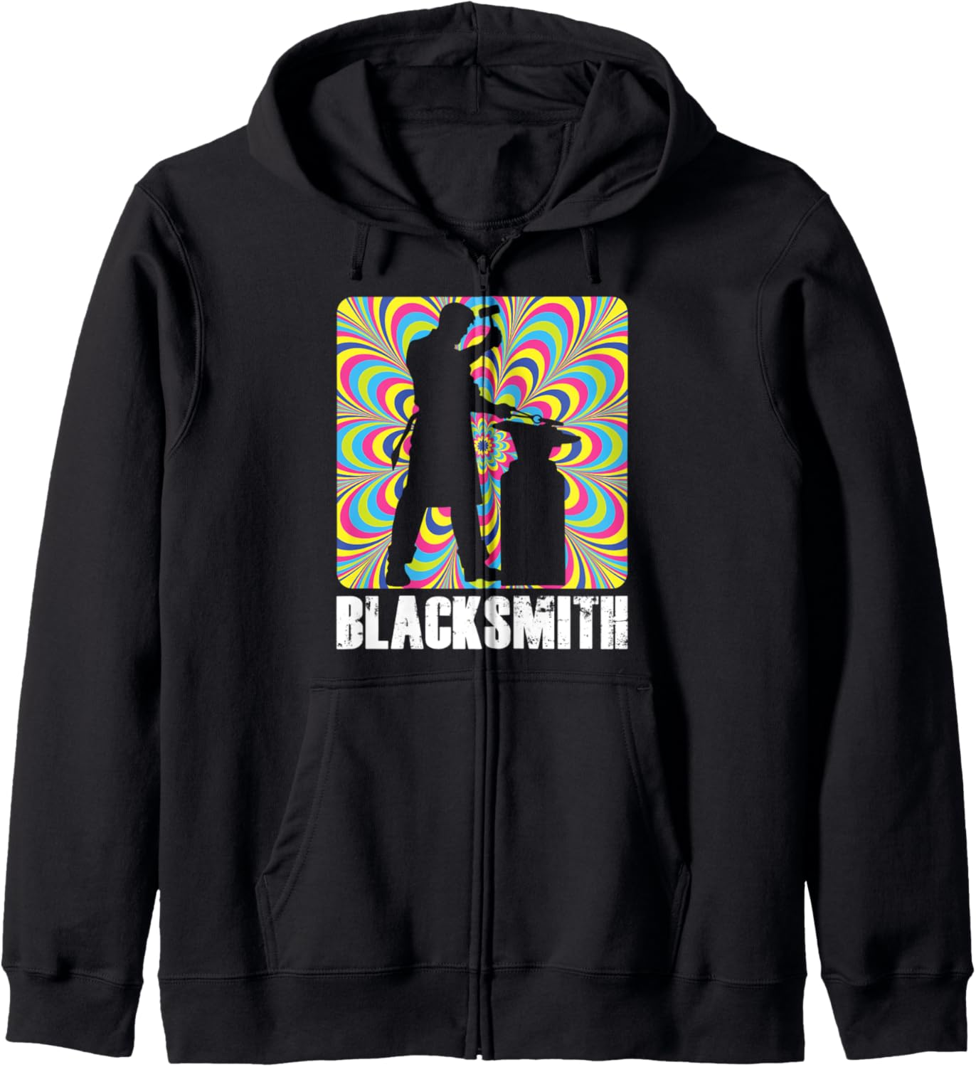 

Ремесленник железо кузнец наковальня кузнец мастер на молнии худи Smith Hammer, Craftsman Steel Anvil, Craftsman Gift, черный