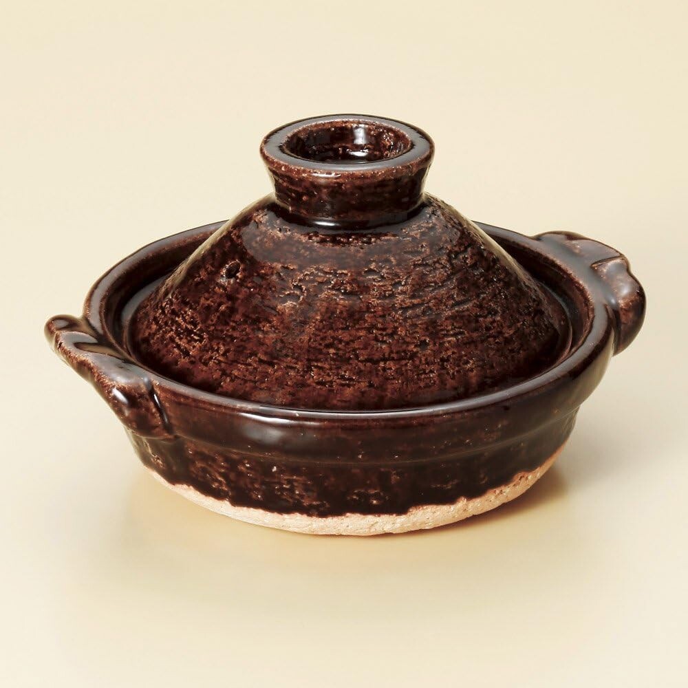 

Кастрюля Тонгари с американской глазурью Setomono Honpo (Кастрюля Сигараки), 6,3 x 5,5 x 3,9 дюйма (16 x 14 x 10 см), 18,9 унций (530 г), маленькая кастрюля, можно нагревать напрямую, ресторан, стильный, посуда, коммерческое использование