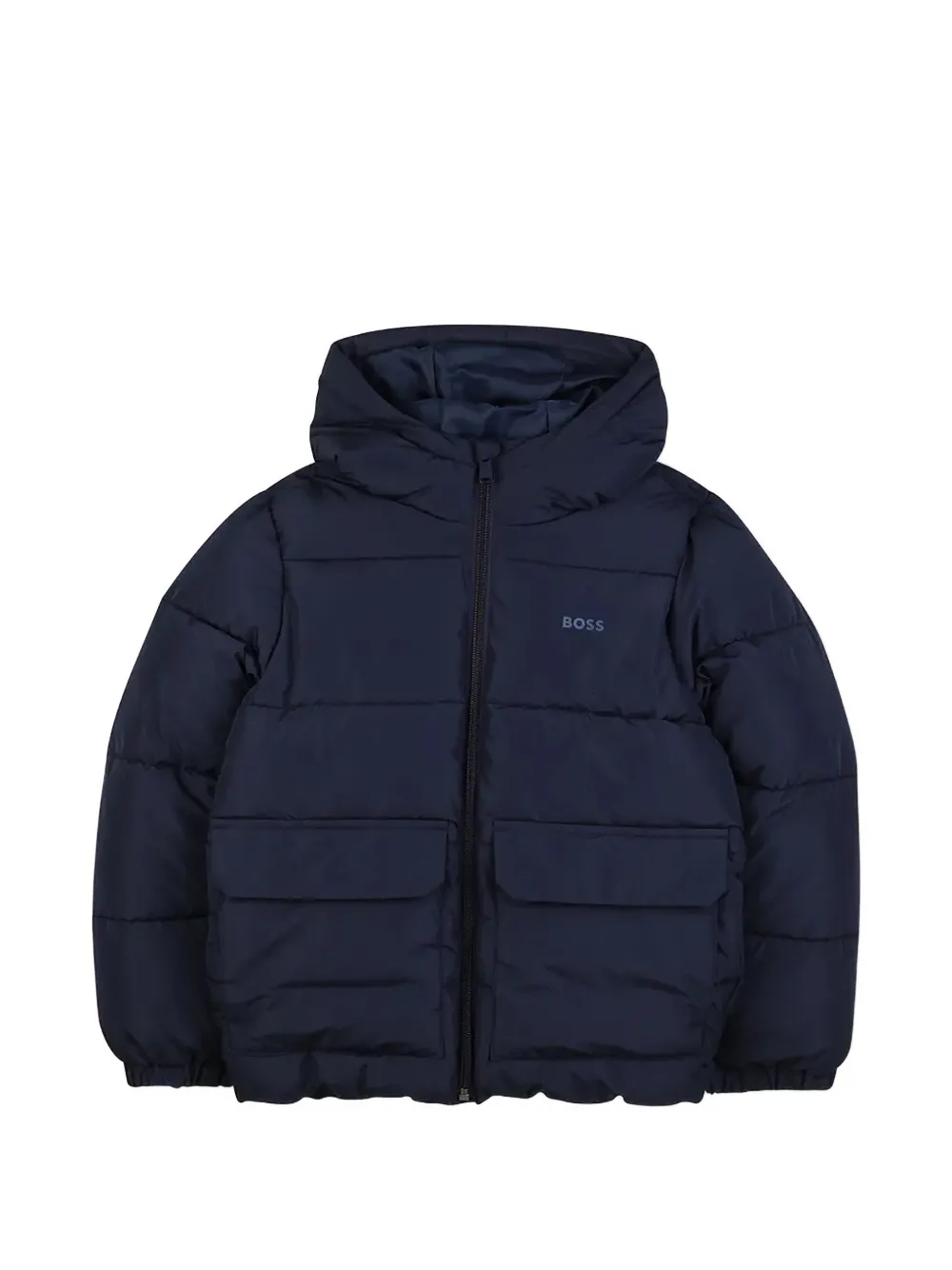 

Утепленная куртка с капюшоном Boss Kidswear, синий