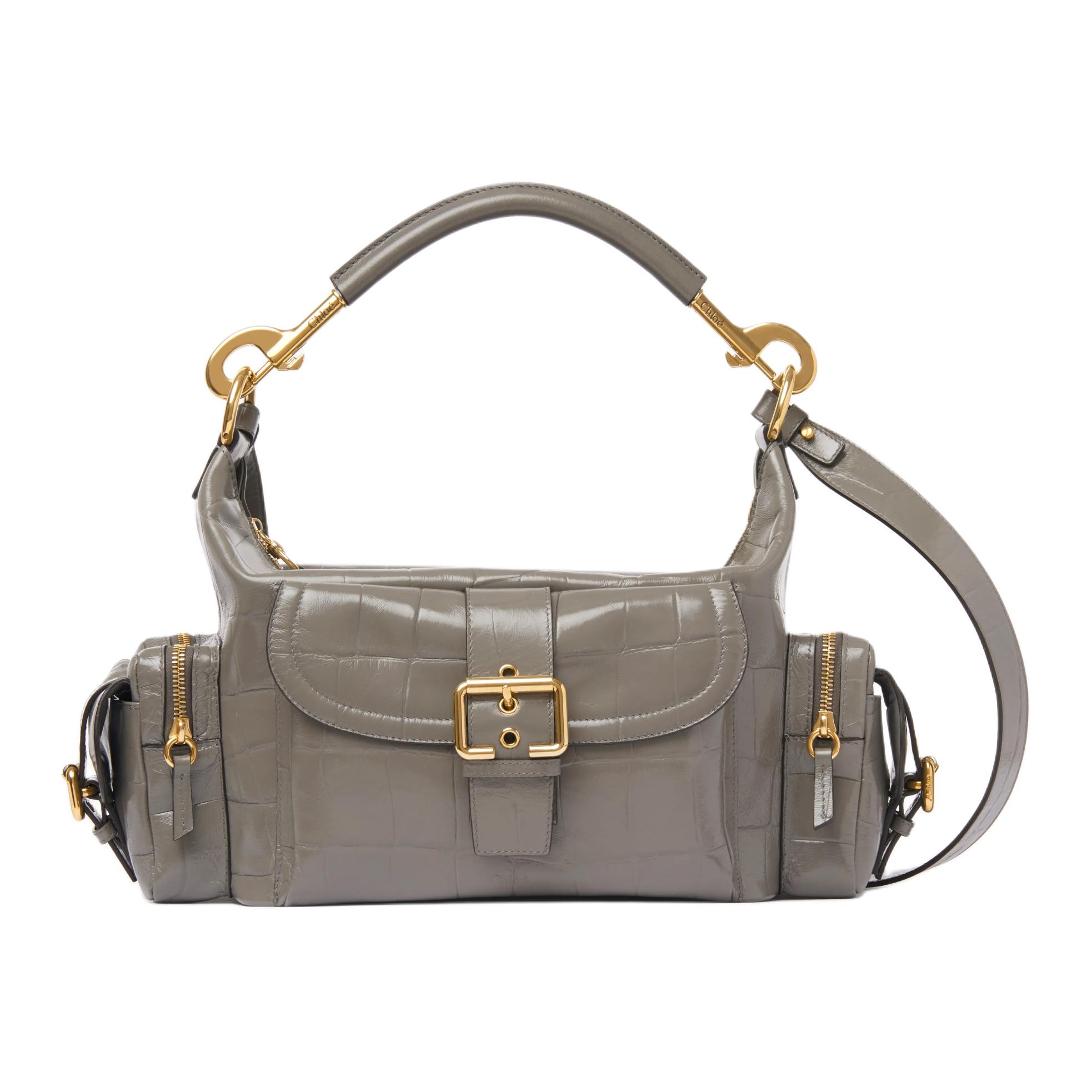 

Chloé Сумка через плечо Хлоя из телячьей кожи женская серая