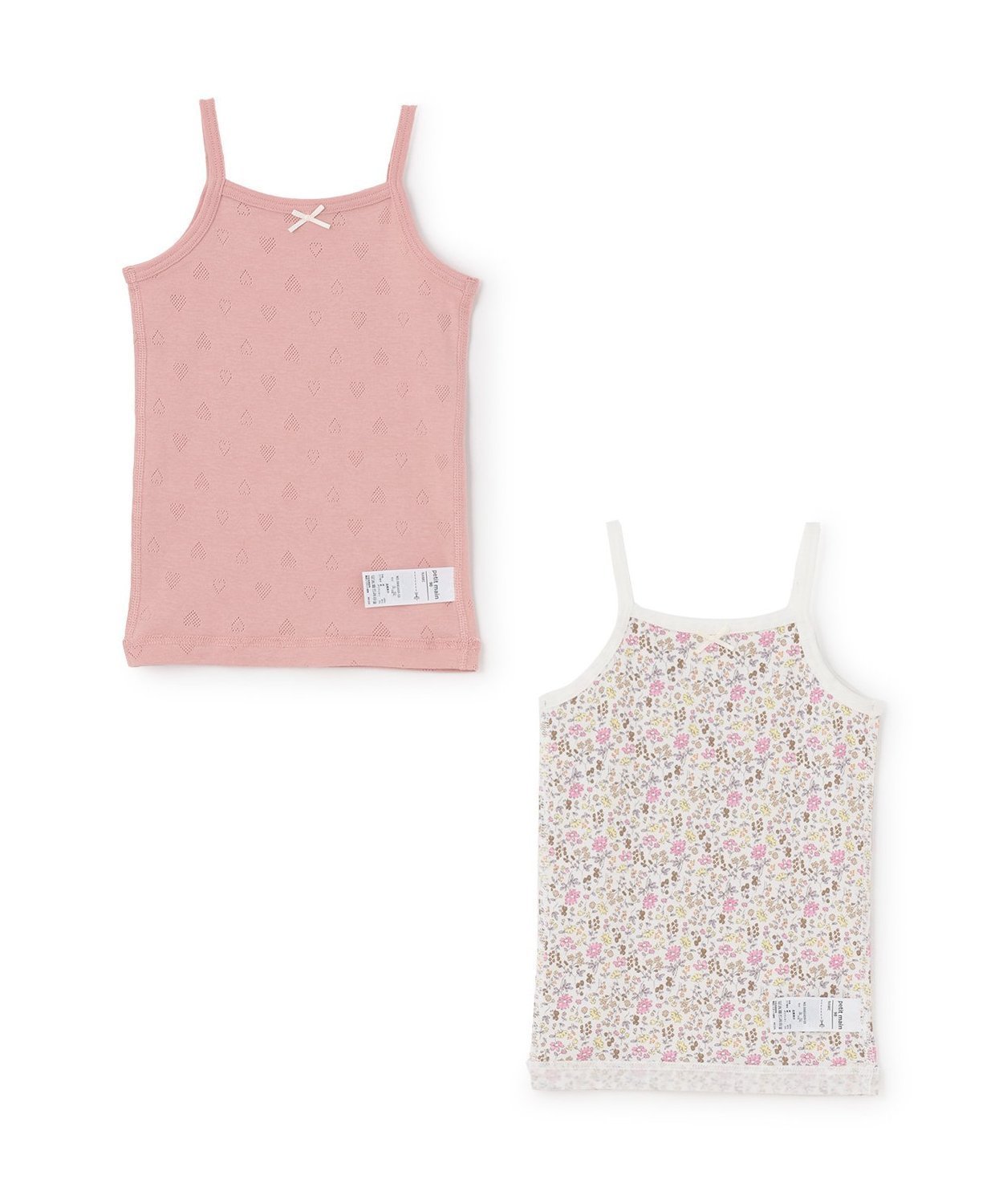 Девичьи трусики-майки, 2 шт Petit main, Moderate Pink