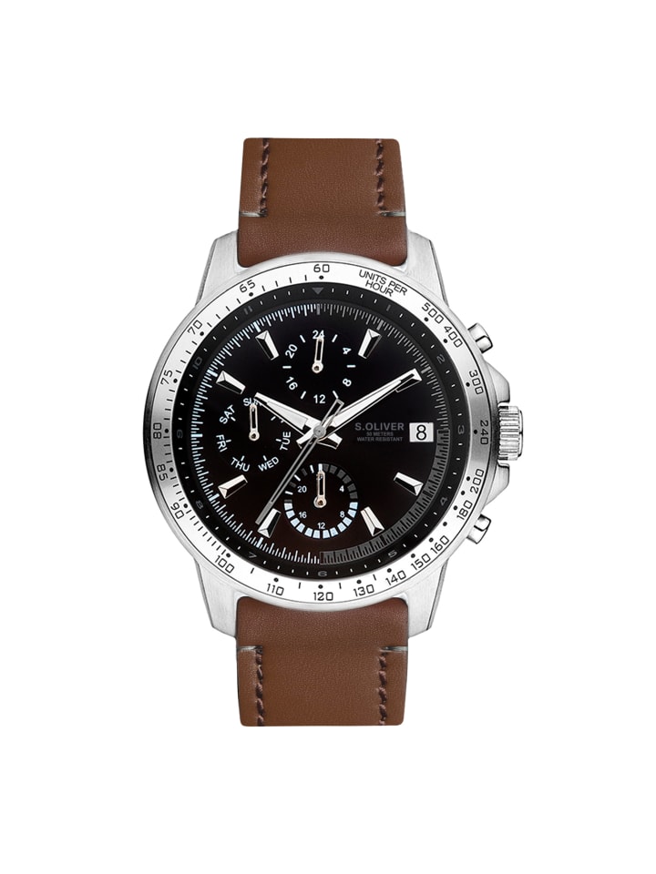 

s.Oliver Классические и элегантные наручные часы коричневого цвета
