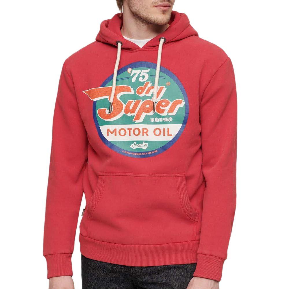 

Худи Superdry Gasoline Workwear Graphic, красный