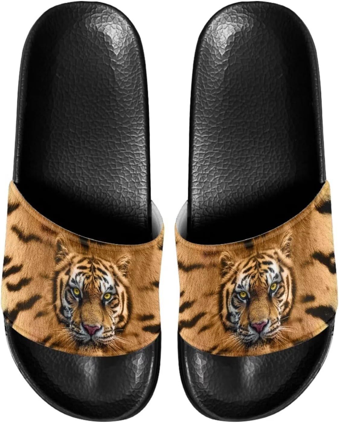 

Домашние тапочки Cugasmaru для мужчин и женщин с открытым носком, всесезонные, с толстой мягкой подошвой, Tiger Animal Print