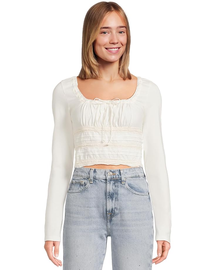 

Лонгслив Free People Scarlet Smocked Long, цвет Clean Ivory