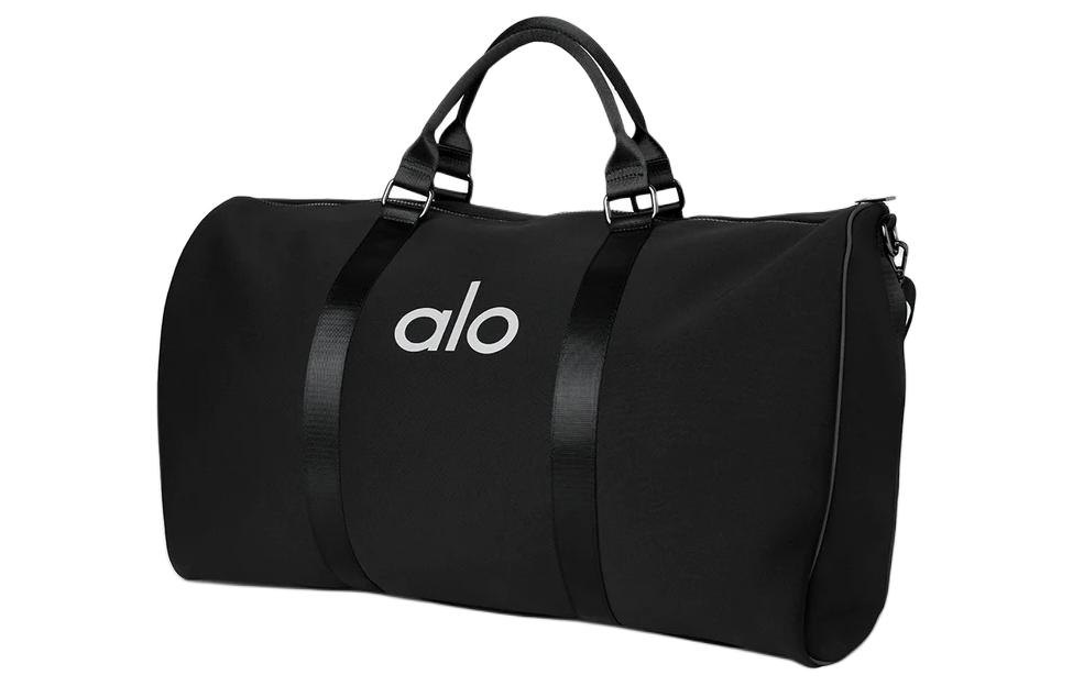 

Alo Yoga Неопреновая сумка через плечо Дорожная сумка Большая дорожная сумка унисекс черная серебристая, Black Silver