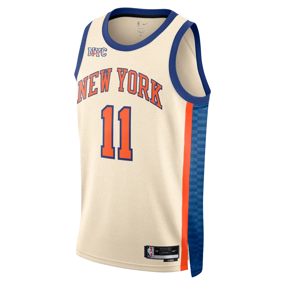 

Детская баскетбольная форма New York Knicks City Edition Nike, коричневый