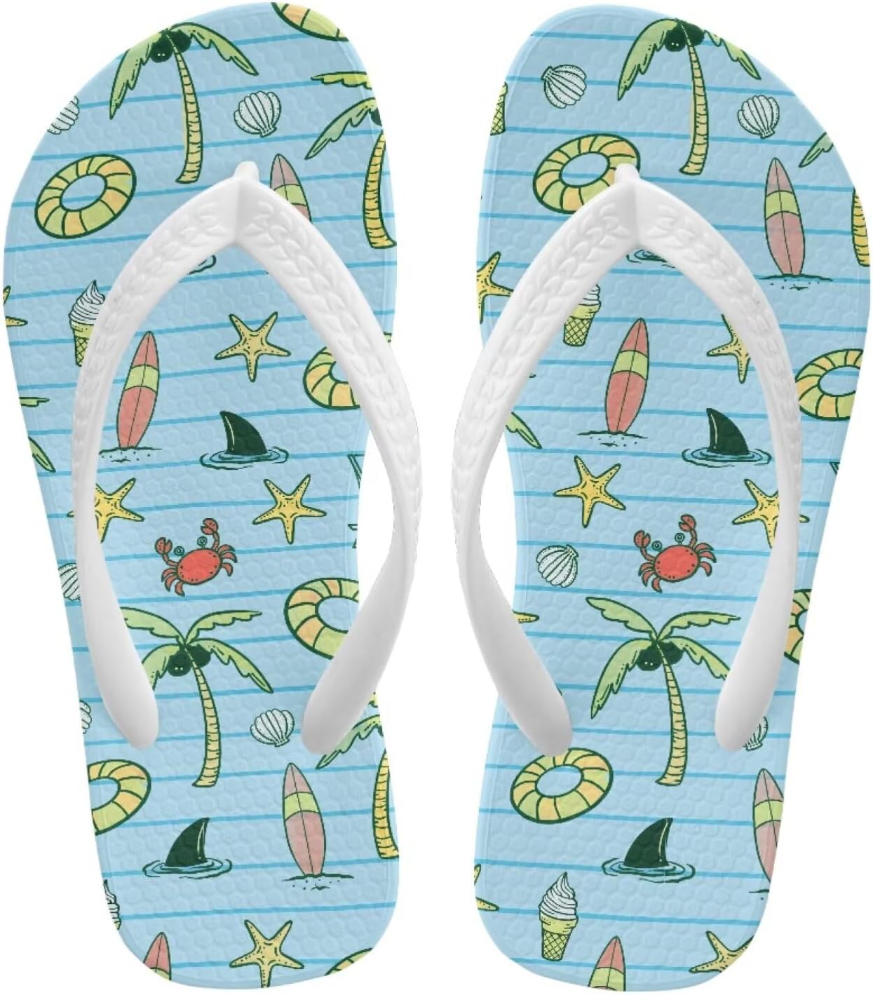 

Вьетнамки для девочек, детские шлепанцы, легкие пляжные сандалии, детские летние шлепанцы с противоскользящей подошвой Pynewomyt, голубой