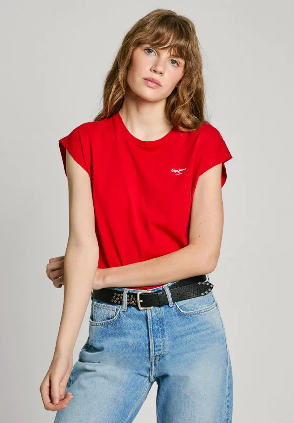 

Базовая футболка blooma Pepe Jeans, Red, Красный, Базовая футболка blooma Pepe Jeans, Red