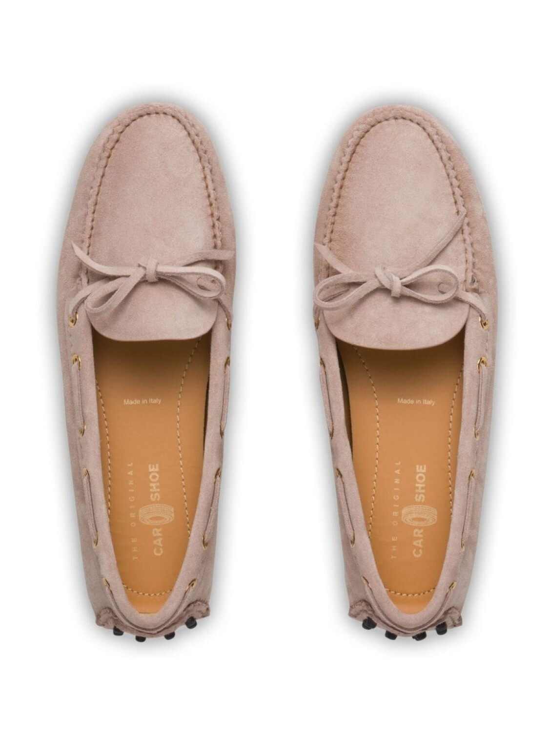 Car Shoe мокасины с бантом, нейтральный цвет — фото 4