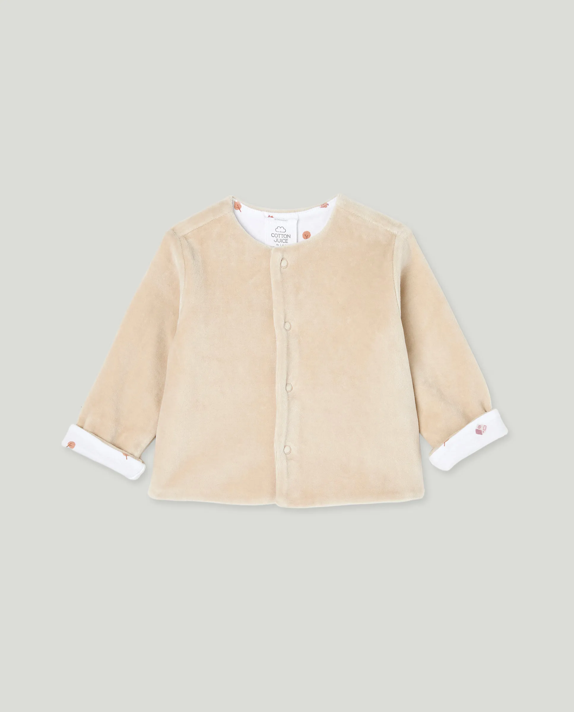 

Детская двусторонняя пижамная куртка для мальчика Cotton Juice, коричневый