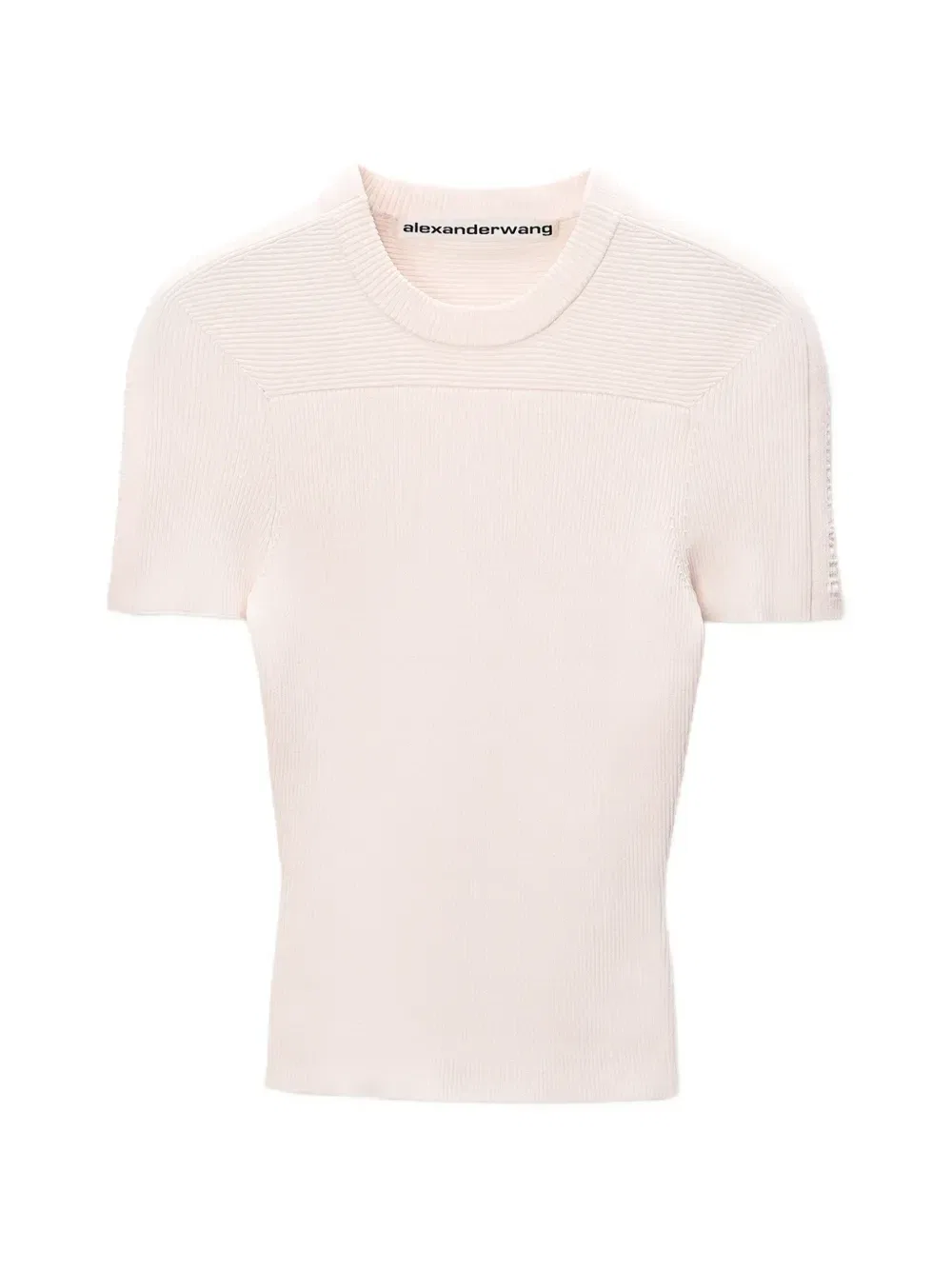 Футболка в рубчик с рельефным логотипом Alexander Wang, розовый