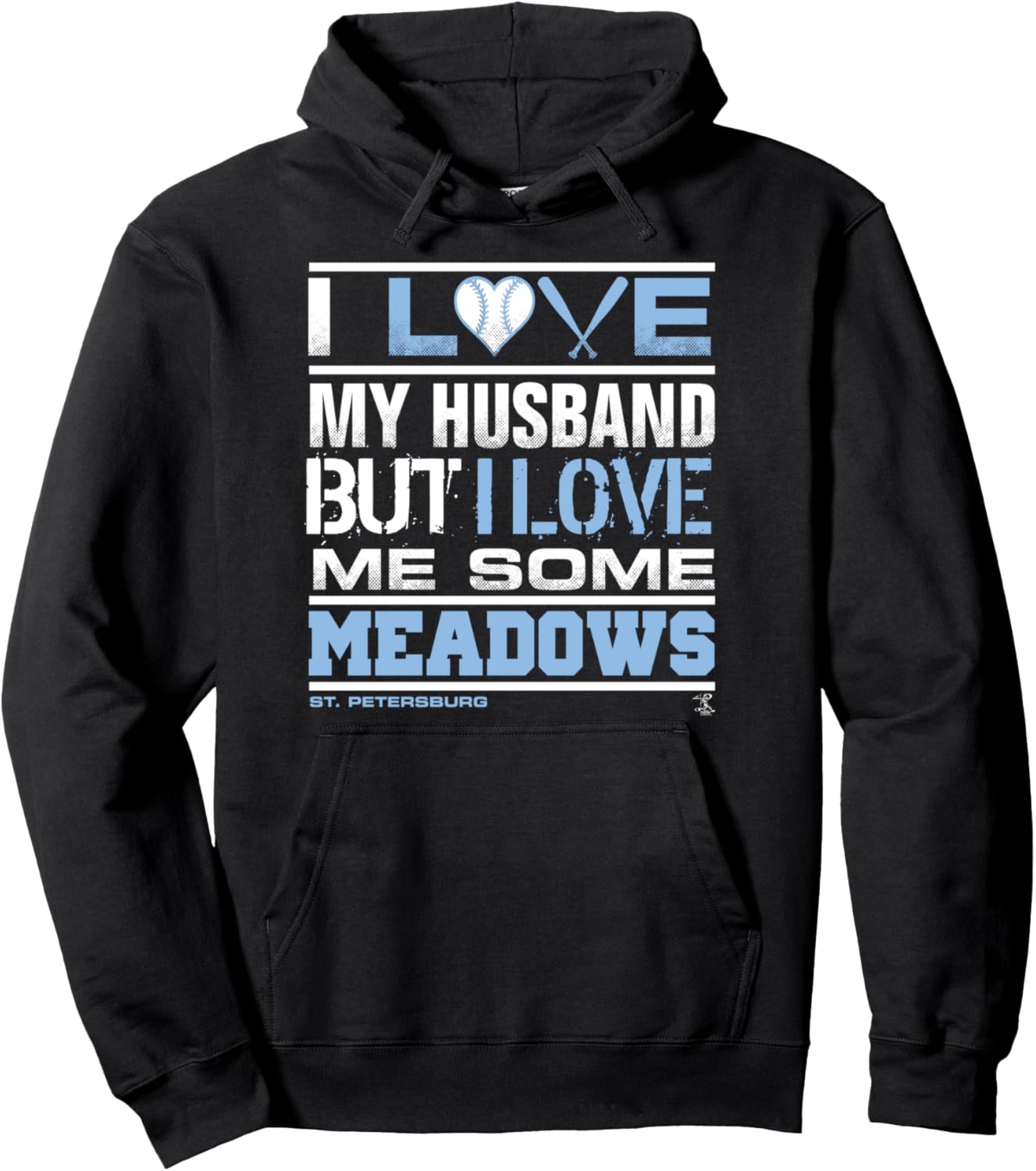 

Худи Austin Meadows I Love My Husband Gameday, черная Ballpark Mvp