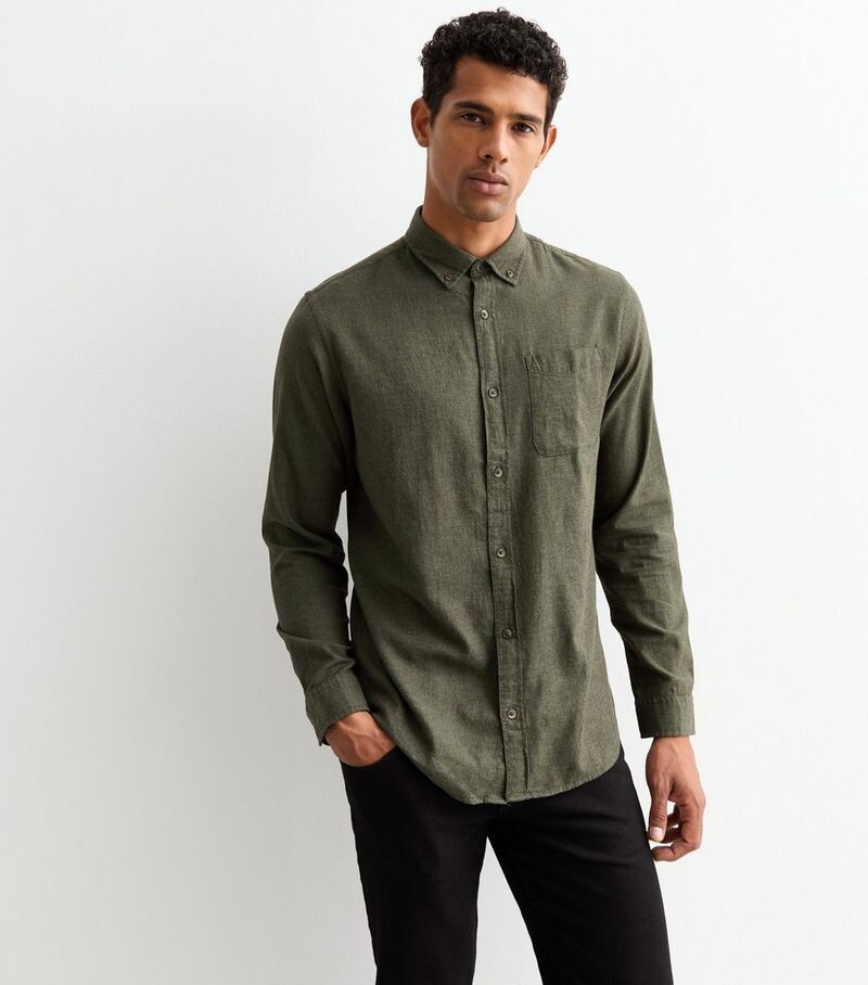 

Зеленая рубашка с длинным рукавом Jack & Jones Jack & Jones, зеленый