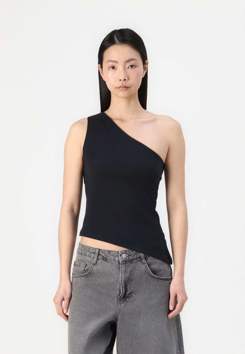 

Топ BARE ONE SHOULDER Hollister Co., черный