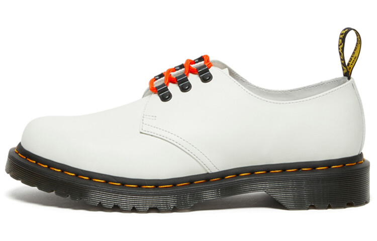 1461 Женские повседневные туфли унисекс белые/оранжевые Dr.Martens