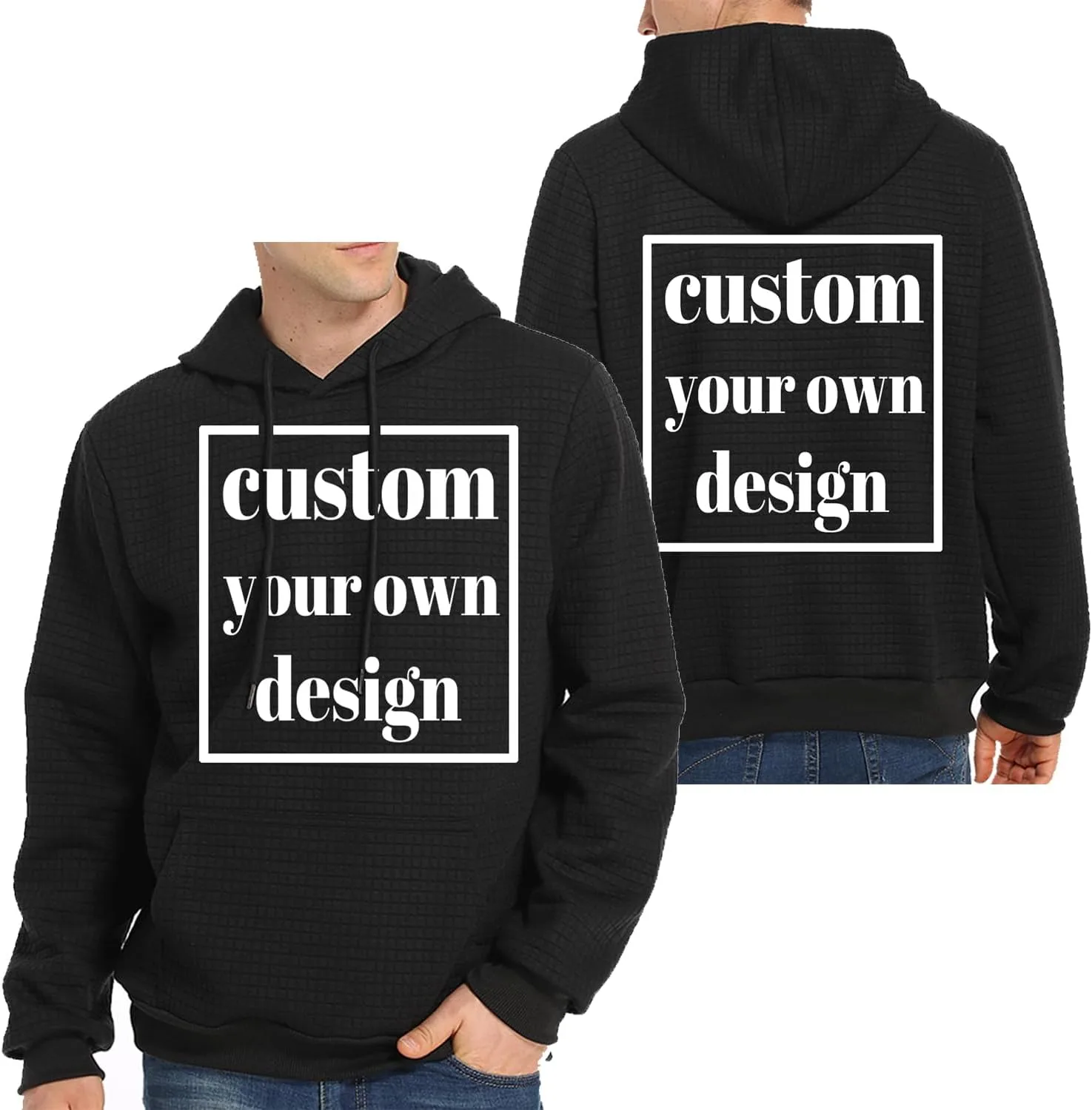 

Кастомный мужской худи с логотипом и именем QSHome