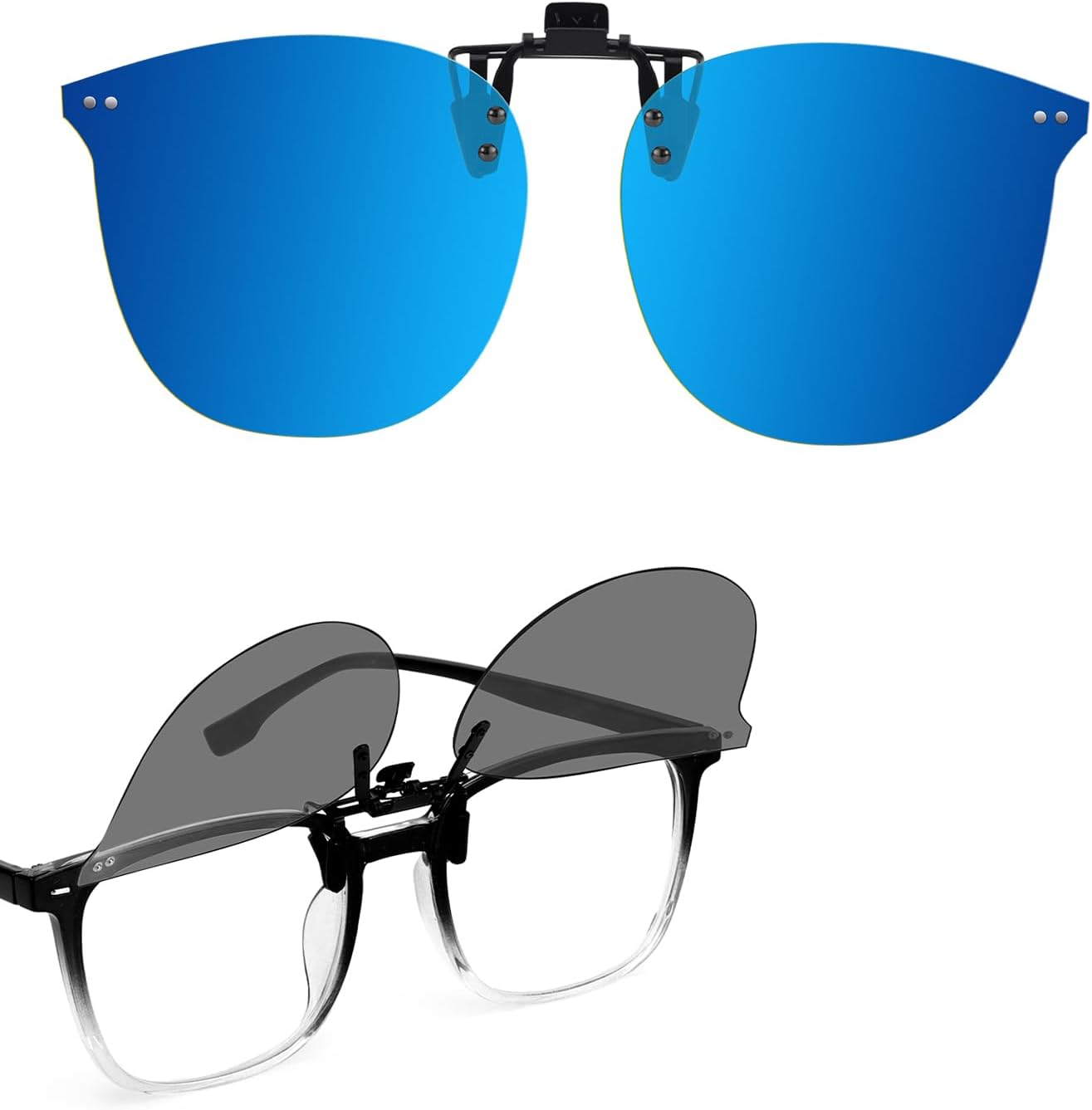 

Поляризованные солнцезащитные очки Trysee с откидной застежкой-клипсой, надеваемые поверх очков с диоптриями, для мужчин и женщин, с антибликовым покрытием, Ts3167 Blue - Flip Up