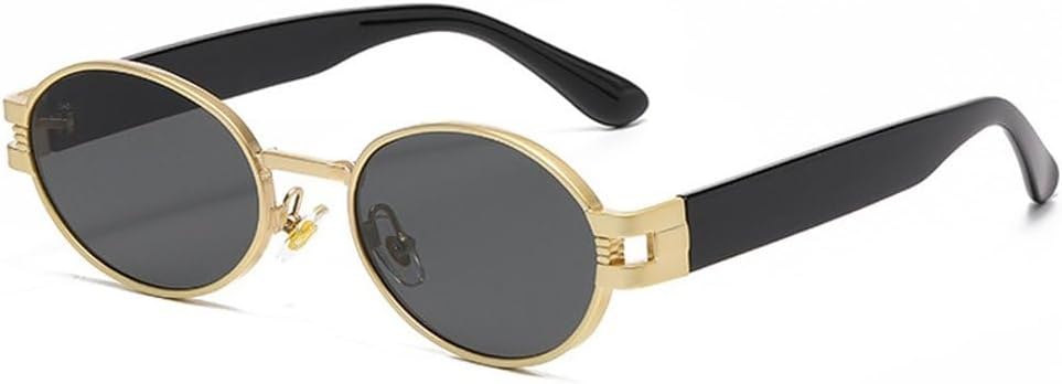 

Популярные модные квадратные солнцезащитные очки конфетных цветов для женщин, ретро-панк, овальные, трендовые мужские металлические солнцезащитные очки UV400 SKFGNX, Golden Grey