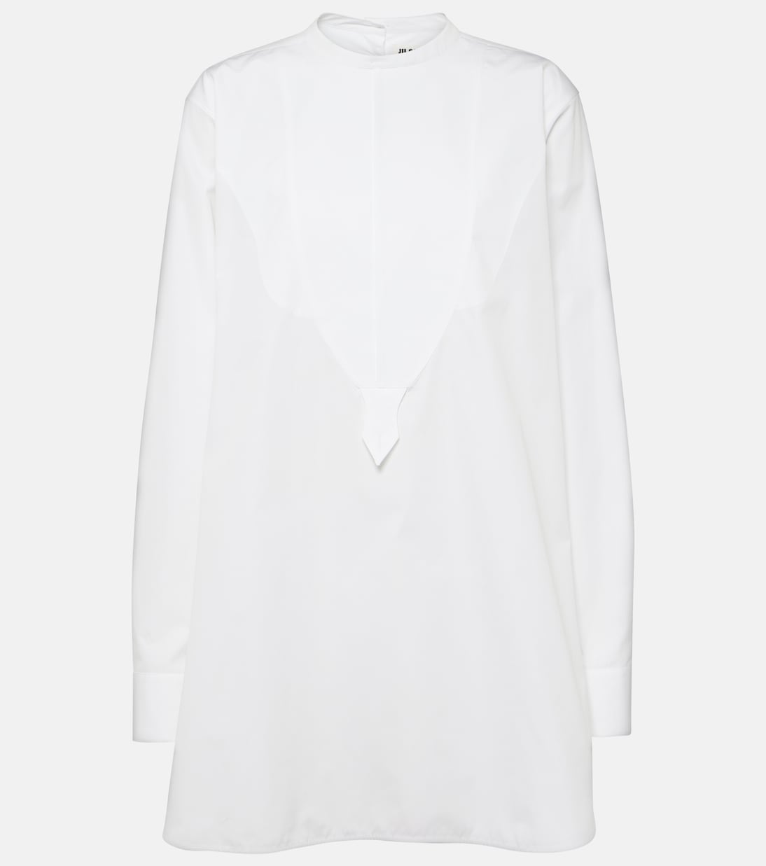 

Блузка из хлопкового поплина с вышивкой Jil Sander, Optic White