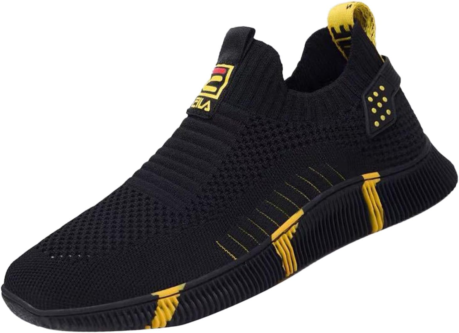 

Мужские походные ортопедические кроссовки MSYINGL, слипоны, устойчивые к скольжению, для фитнеса и ходьбы, комфортные, легкие повседневные дышащие лоферы-кроссовки, желтый