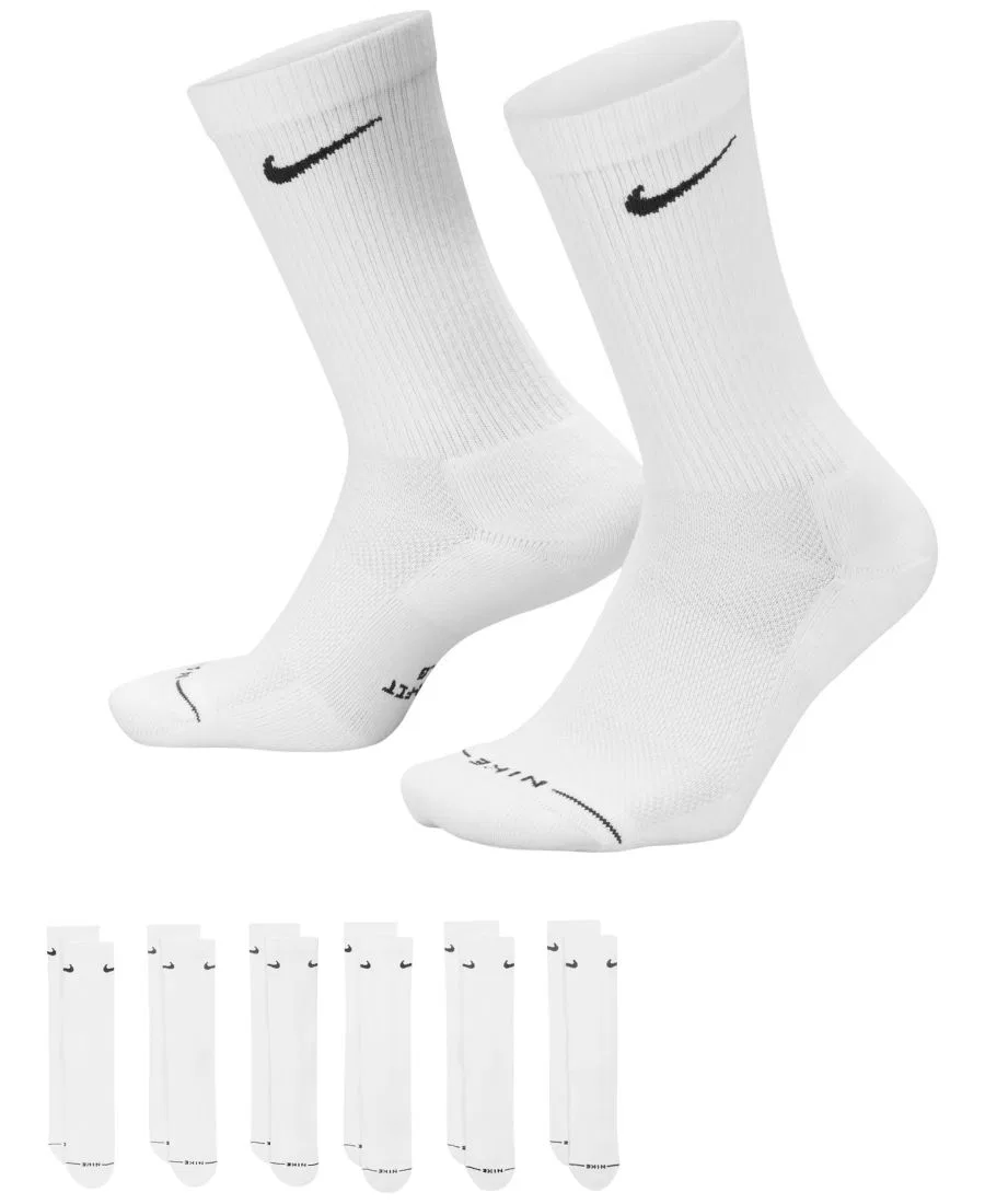 Мужские повседневные носки Elevated Everyday Crew Socks (6 пар) Nike, белый — фото 2