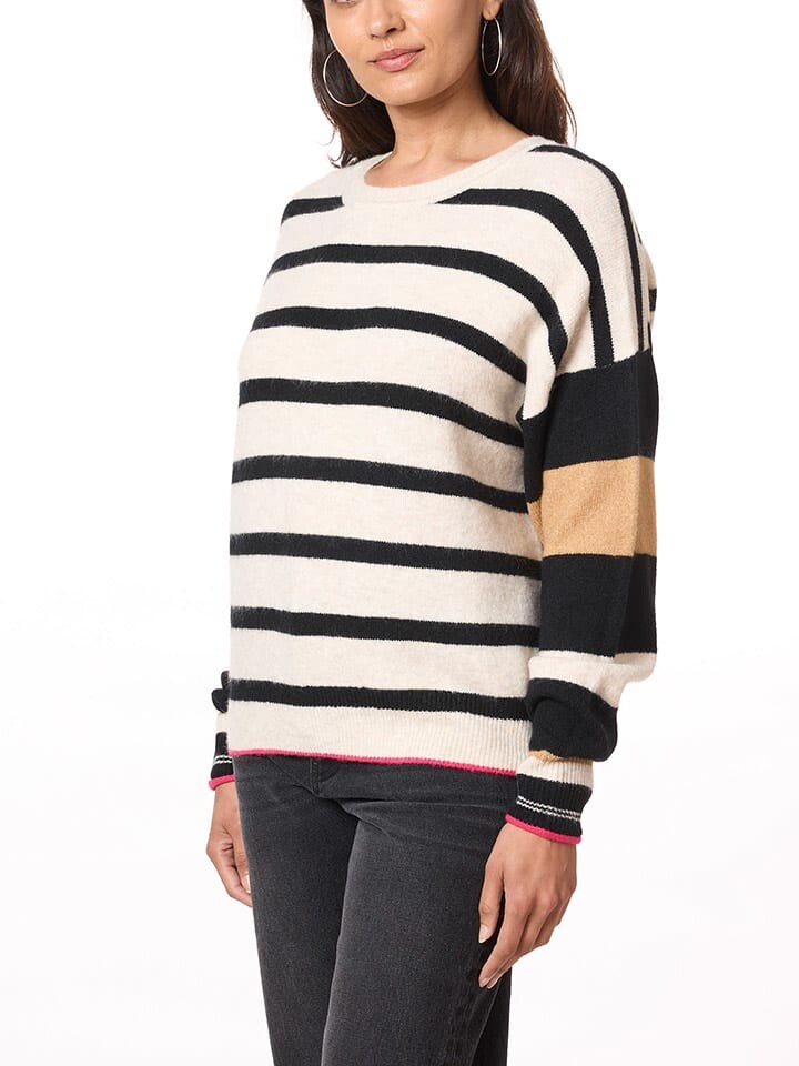 

Пуловер Scotch & Soda Pullover, цвет Creme/Schwarz/Hellbraun