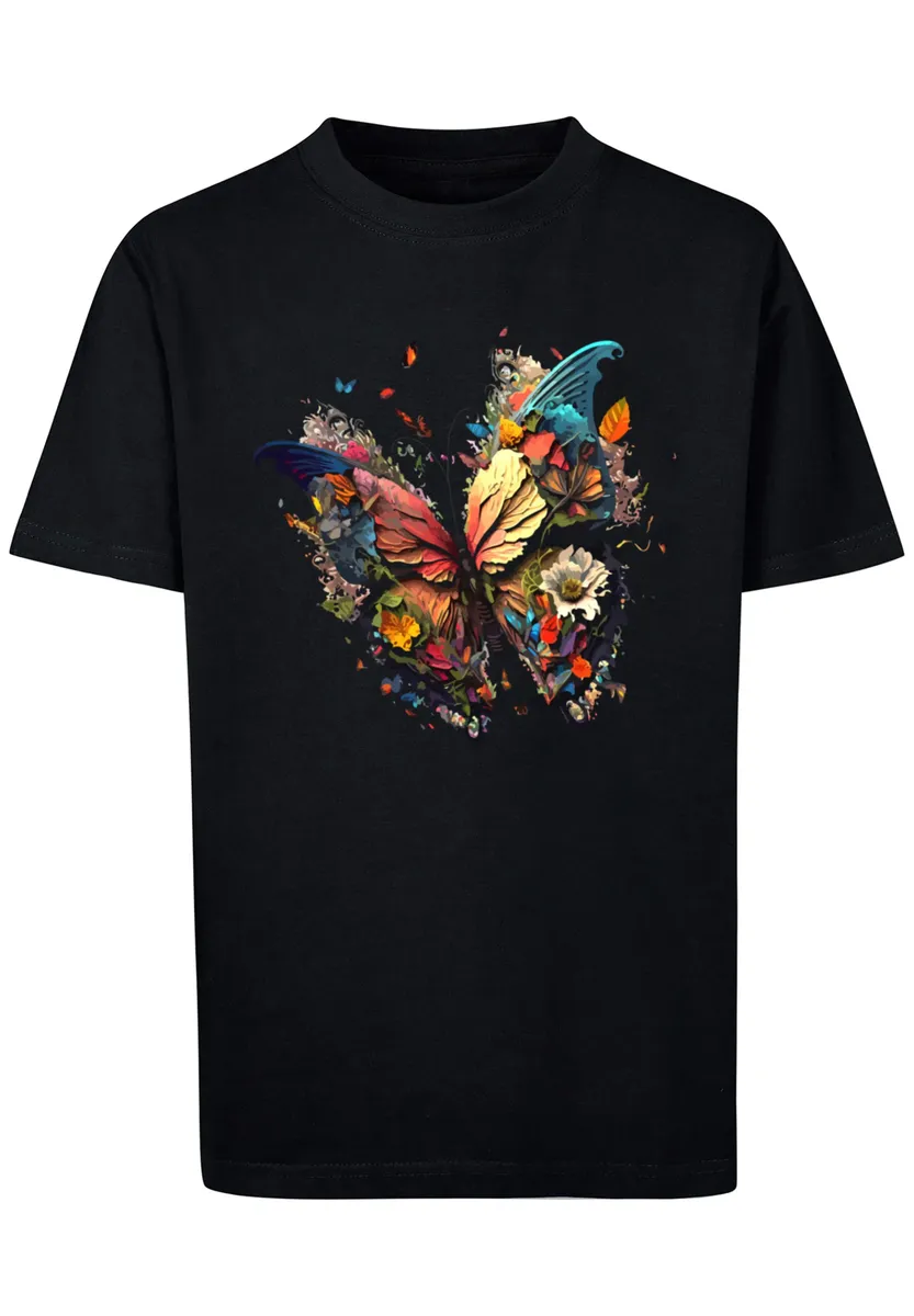 

F4NT4STIC Футболка "Butterfly Colorful", принт, черный