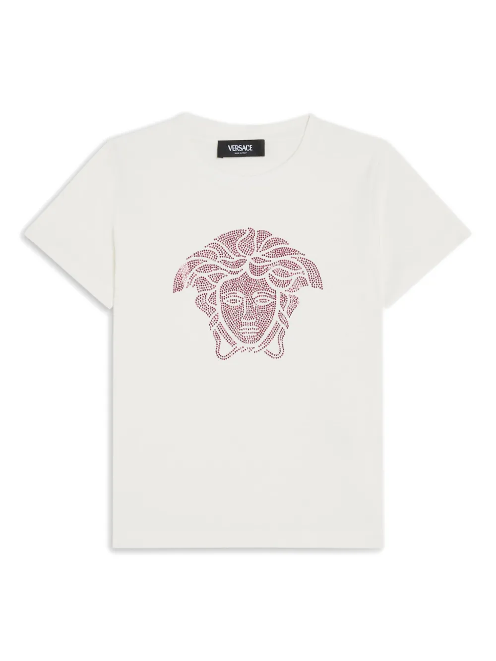 

Футболка с узором Medusa Versace Kids, белый