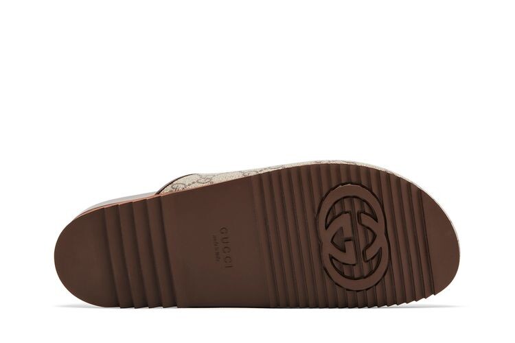Шлепанцы Gucci Wmns Horsebit Slipper GG Supreme - Beige, коричневый — фото 4