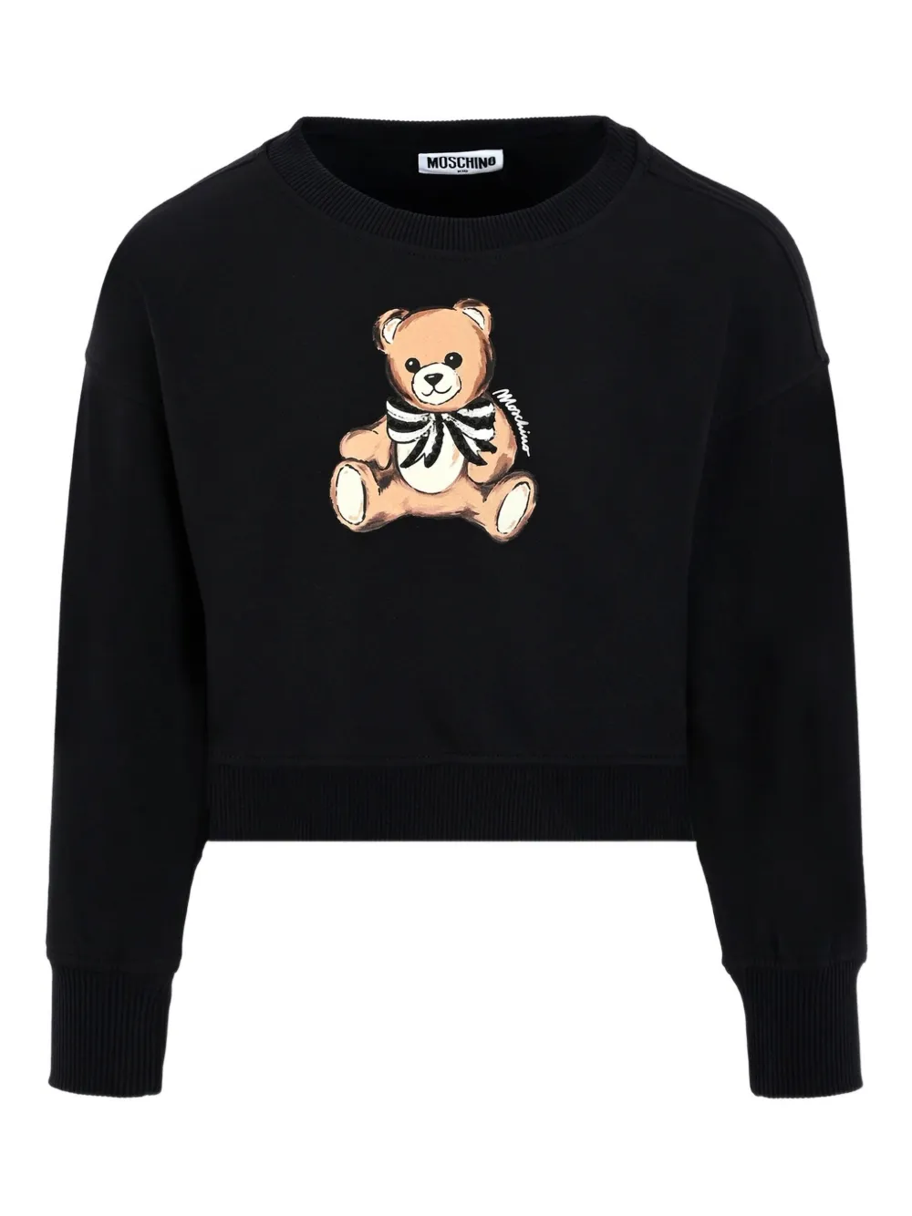 

Толстовка с бантом Moschino Kids, черный