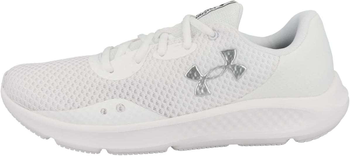 

Under Armour мужские кроссовки Charged Pursuit 3 для бега, White/White/Metallic Silver