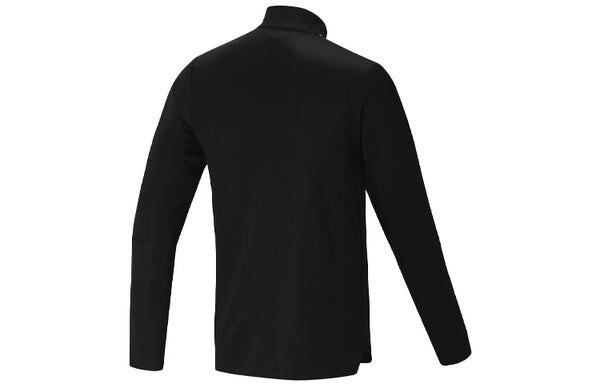 Куртка soccer/football training sports stripe stand collar jacket black Adidas, черный — фото 2