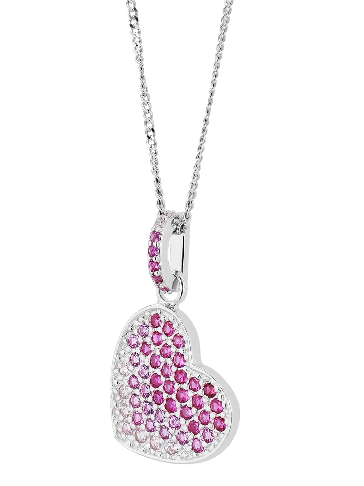 

Adeliás Женский кулон - кулон в форме сердца из серебра 925 пробы с кубическим цирконием в серебряной оправе