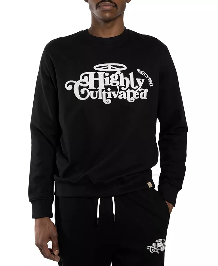 

Мужская толстовка с круглым вырезом, выполненная в высоком стиле All Good Things Are Welcome Here, черный