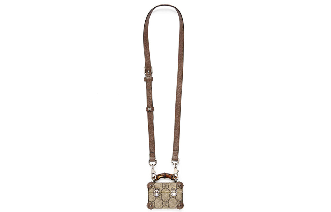 Сумка Gucci Unisex Canvas Old Flower Logo AirPods Pro Single-Shoulder Bag Brown 'Cream' — фото 2