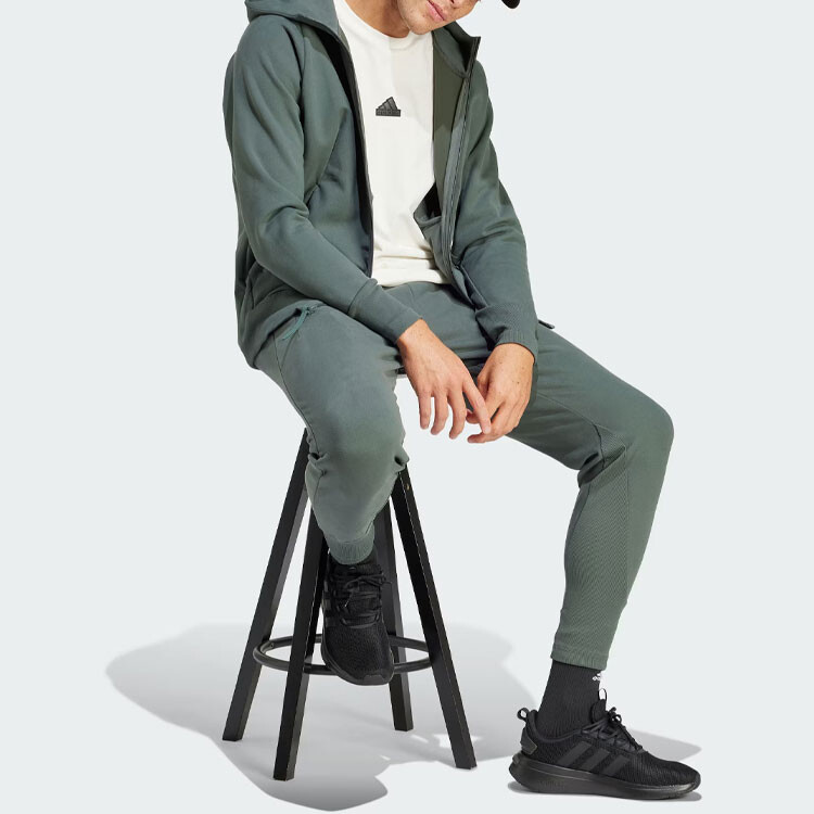 Куртка ZNE мужская, цвет зеленый плющ Adidas, зеленый — фото 4