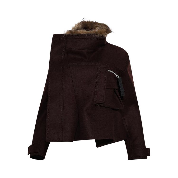 

Блузон Sacai Wool Melton Blouson, Brown