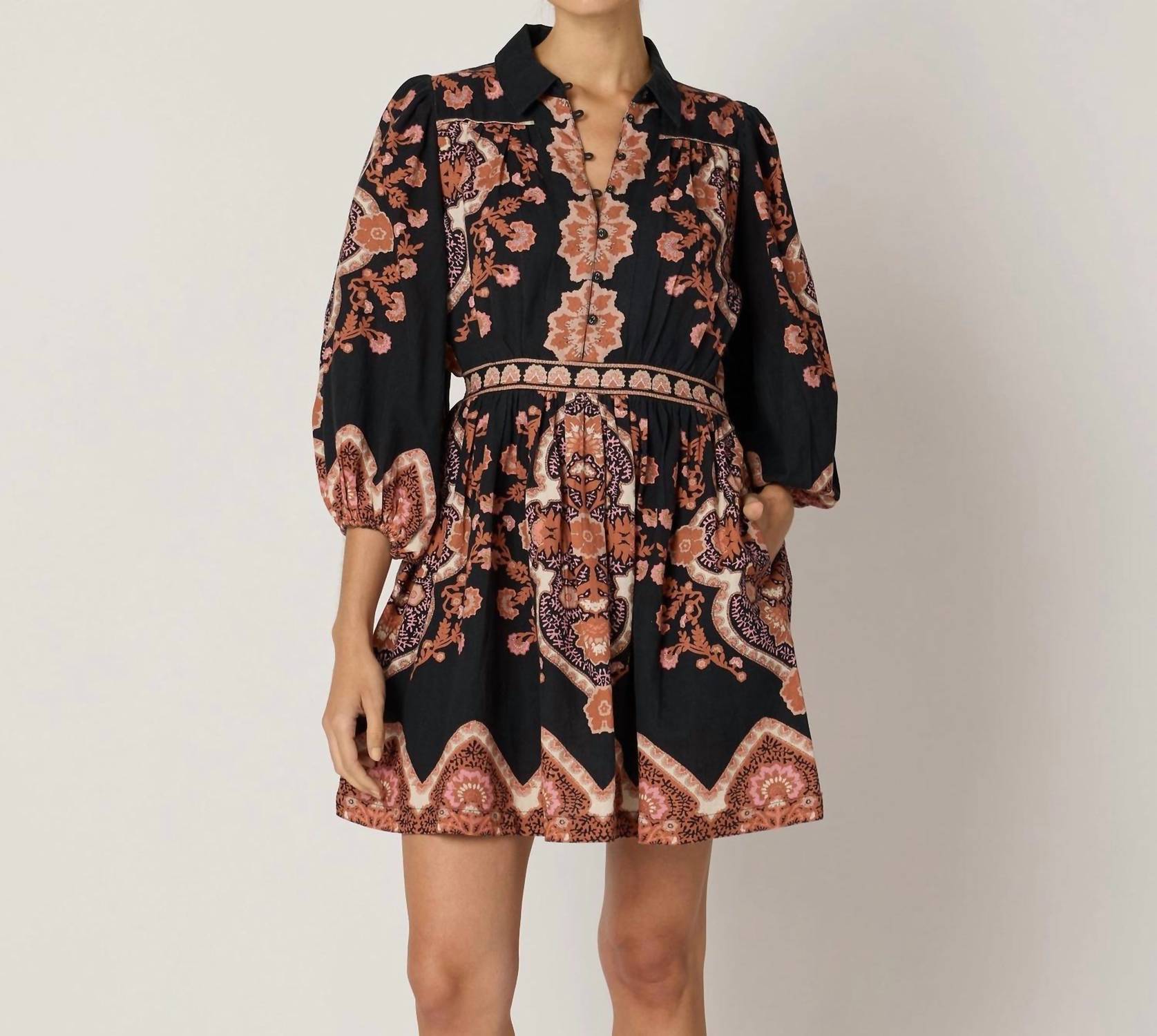 

Мини-платье Leigh в темном цвете Lagos Cleobella, цвет dark lagos